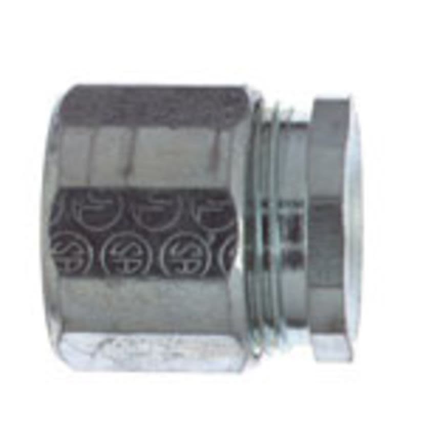 Steel City EK-405 3-Piece Conduit Coupling, 1-1/2 in, For Use With IMC/Rigid Conduits, Steel, Zinc Plated